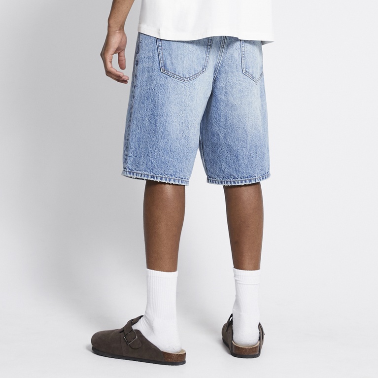 Baggy denim shorts "Nate" Light blue
